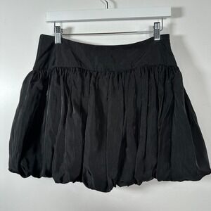 Black Coquette Bubble Mini Skirt Madison The Label Whimsical Skort Satin Large